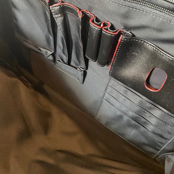 Lodis Black Leather Slim Laptop or Tablet Case/Tote - Picture 3 of 13